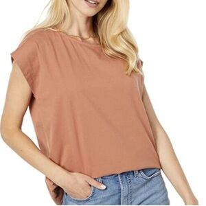Madewell Warm Umber Shoulder T-shirt